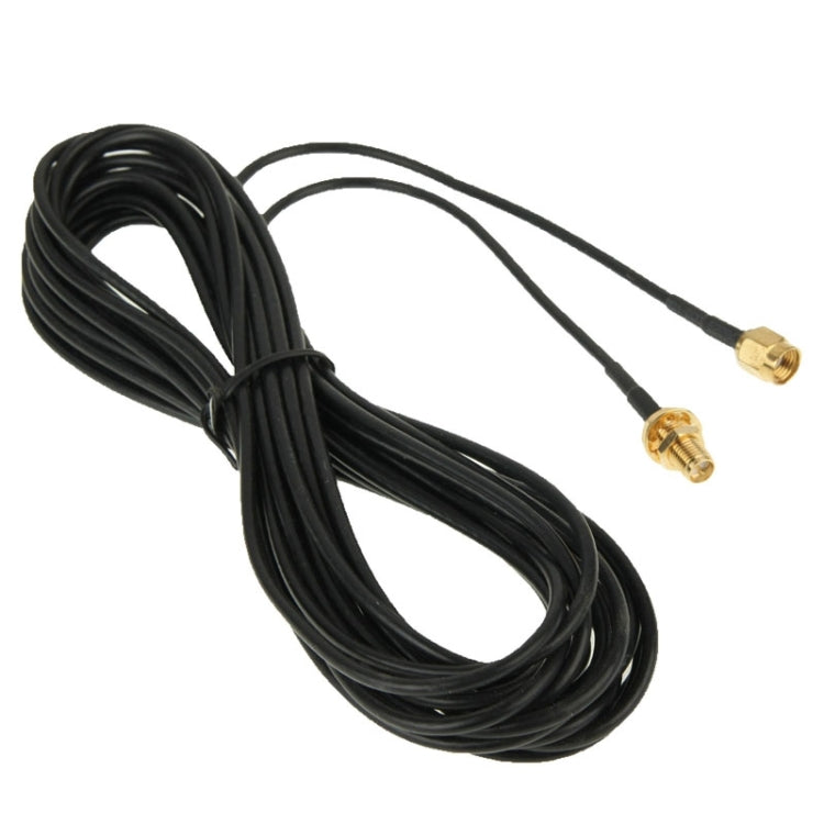 Câble sans fil 2,4 GHz RP-SMA mâle vers femelle (câble d'extension d'antenne haute fréquence 178) Longueur : 6 m (noir)