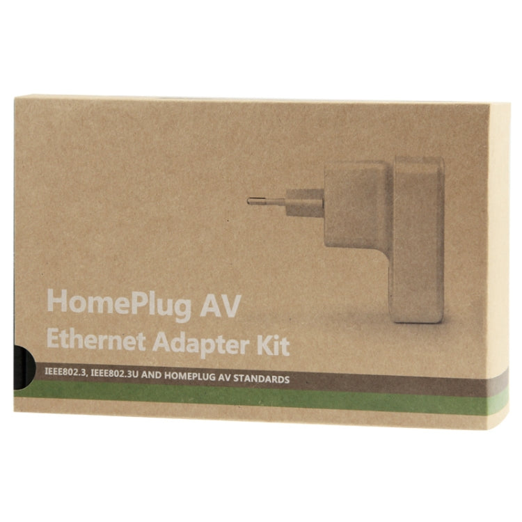 2 PCS 500Mbps Powerline Network Mini Homeplug AV Ethernet Bridge 7HP150 EU Plug (White)