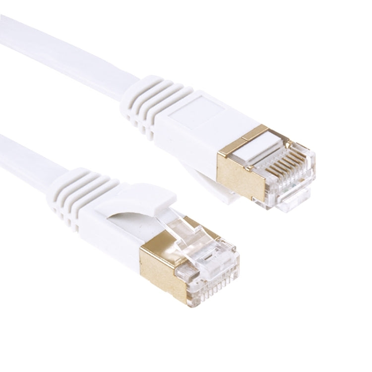 Cable LAN de red Ethernet RJ45 plano ultrafino de alta velocidad CAT7 de alta velocidad de 10 Gbps chapado en Oro (1 m)