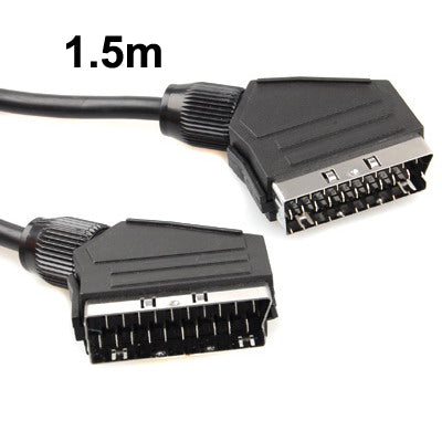 20 Pin SCART to SCART Cable For DVD / HDTV / AV / TV Cable Length: 1.5m