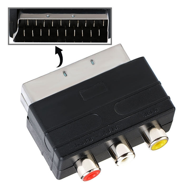 A/V Male to 20 Pin SCART Adapter