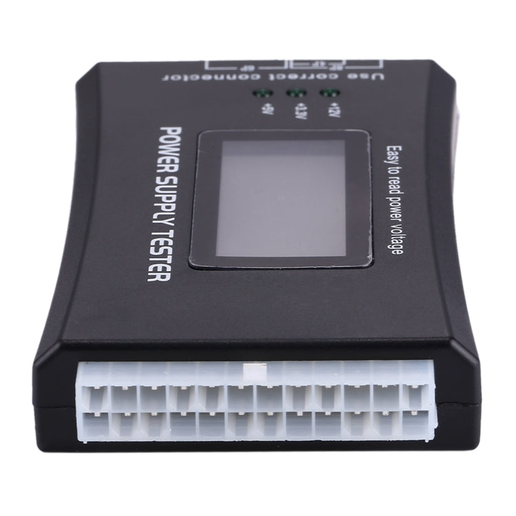 Écran LCD numérique ordinateur PC 20/24 broches testeur d'alimentation testeur de mesure de puissance outil de Diagnostic de Diagnostic (noir)
