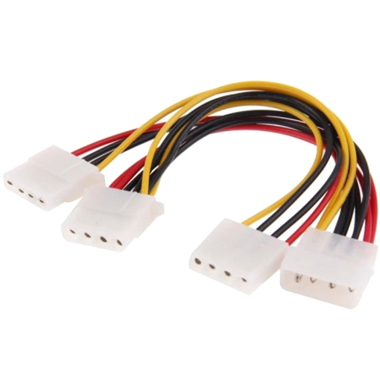 4 Pin IDE 1 Male to 3 Female Splitter Power Cable For 3.5 HDD DVD Length: 20cm