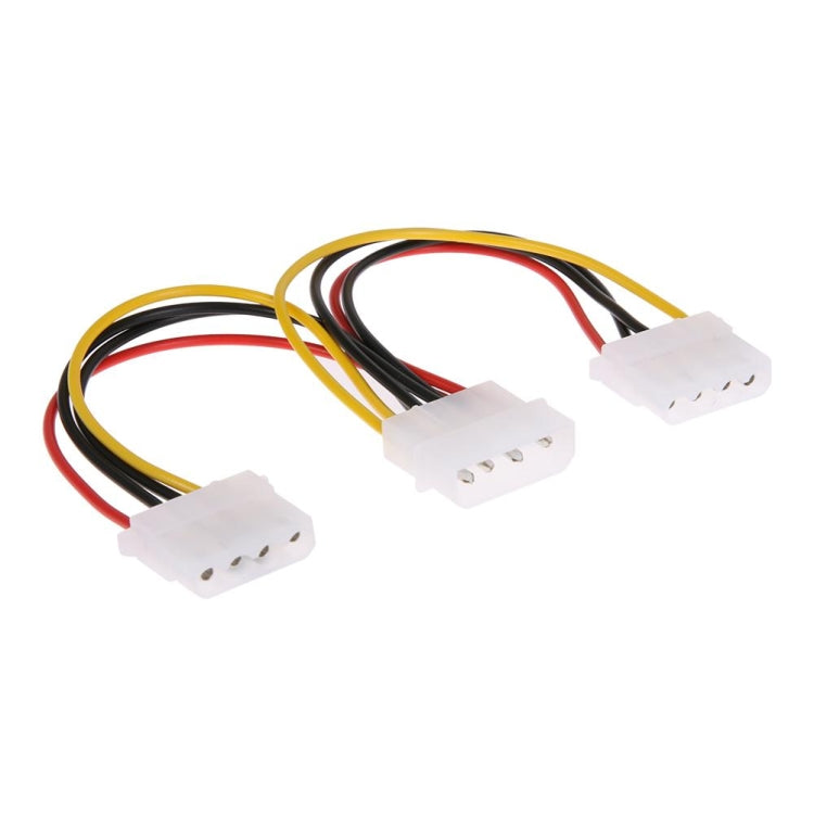 4 Pin IDE Molex Male to 2 x 4 Pin Female Power Supply Y Splitter Extension Cable Length: 14cm