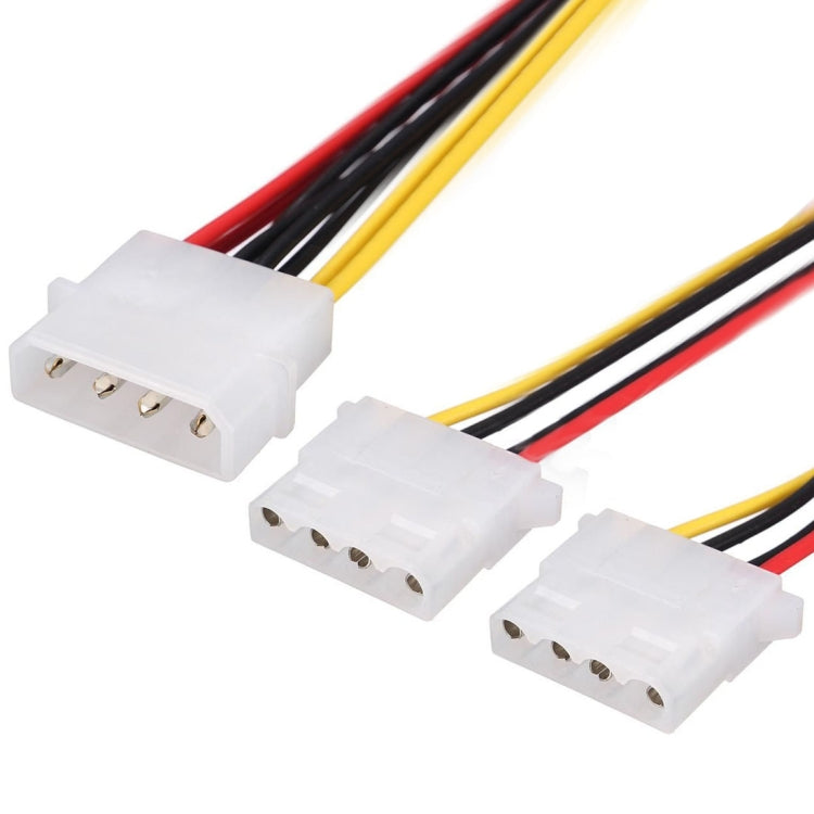 4 Pin IDE Molex Male to 2 x 4 Pin Female Power Supply Y Splitter Extension Cable Length: 14cm