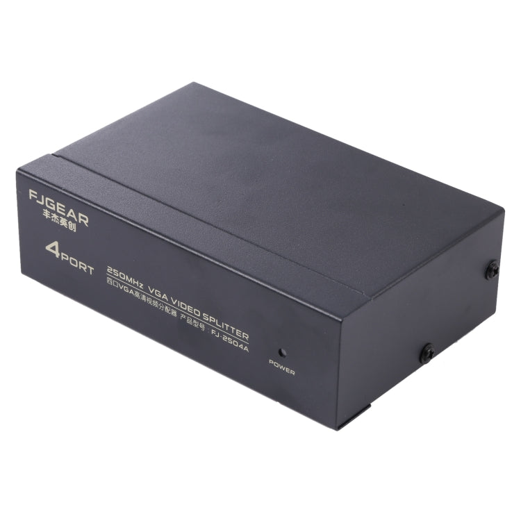 FJ-2504A Répartiteur vidéo VGA 4 ports Haute résolution 1920 x 1440 Prise en charge de la bande passante vidéo 250 MHz