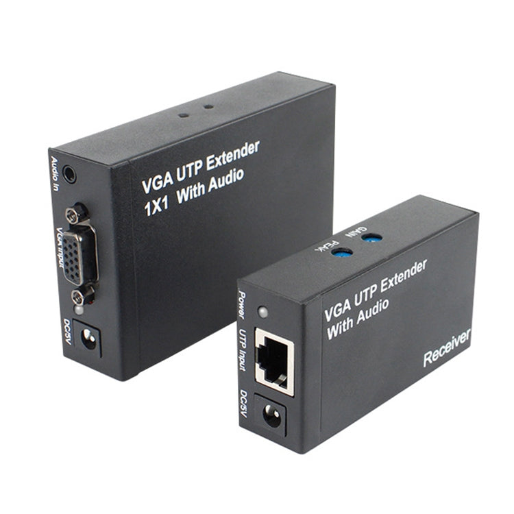 Répartiteur d'extension 1x1 VGA UTP avec audio (noir)