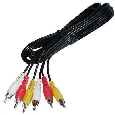 Cable AV RCA estéreo de Audio y video de calidad normal longitud: 3 m
