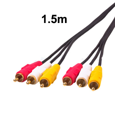 Cable AV RCA estéreo de Audio y vídeo de calidad normal longitud: 1.5 m