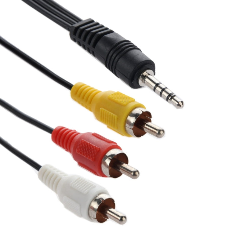 3.5mm Stereo Male Plug to 3 RCA Male Plug Cable Length: 75cm