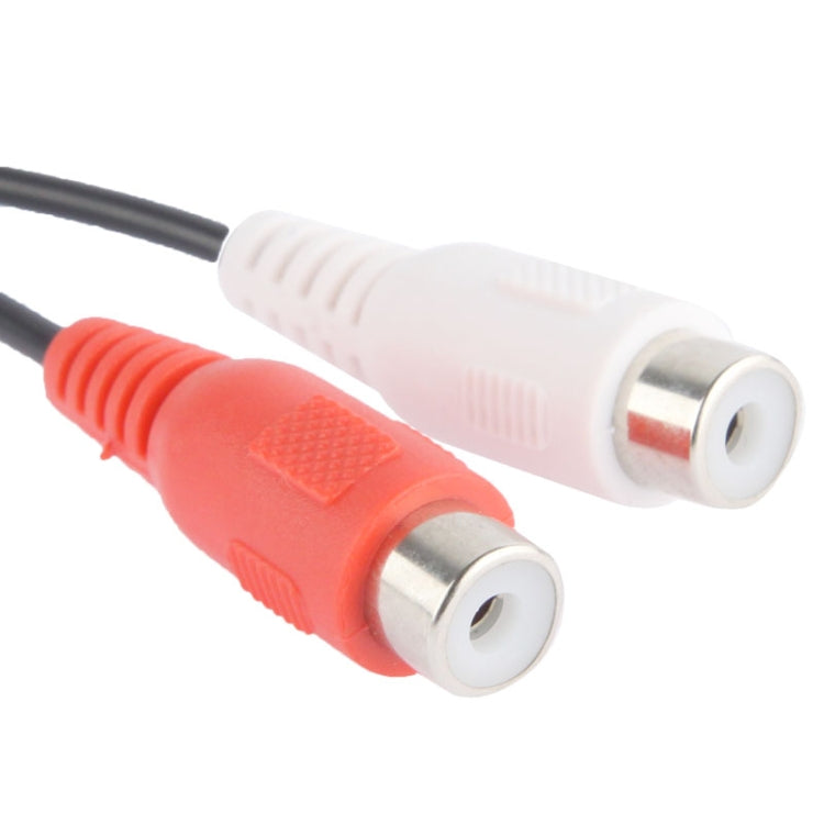 Adaptateur de câble vidéo répartiteur en Y 2 RCA AV femelle vers 1 RCA mâle Longueur : 26,5 cm