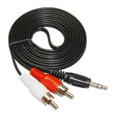 Bonne qualité 3,5 mm stéréo mâle vers RCA mâle Longueur du câble audio : 5 m