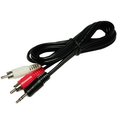 Cable de Audio Macho estéreo a RCA con Conector de calidad normal de 3.5 mm longitud: 1.5 m