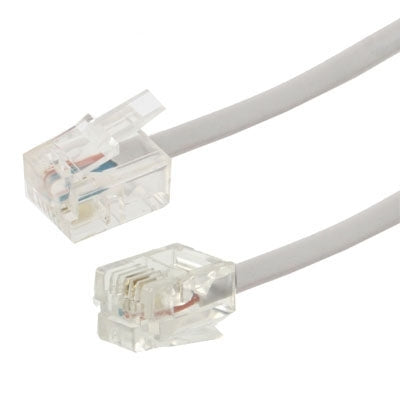 2-core telephone cable RJ11 to RJ11 length: 1 m