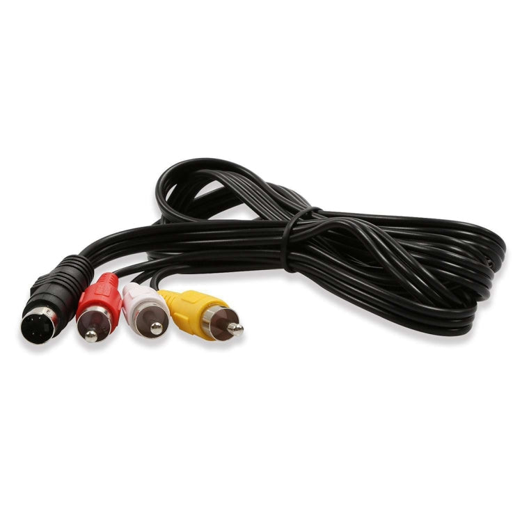 4 Pin S-Video to 3 RCA AV TV Male Cable Converter Adapter Length: 1.5m (Black)