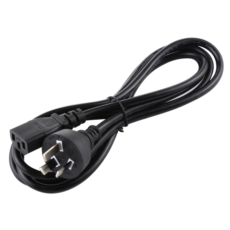 PC Computer Power Cord 3-pin Cable Length: 1.8m AU Plug (Black)