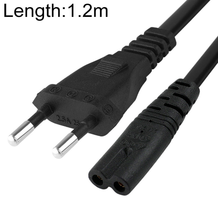 2-prong European Laptop Power Cord Cable length: 1.2m