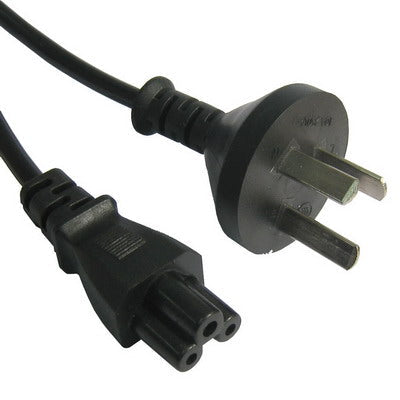 3-Pin Laptop Power Cable Length: 1.8m AU Plug (Black)
