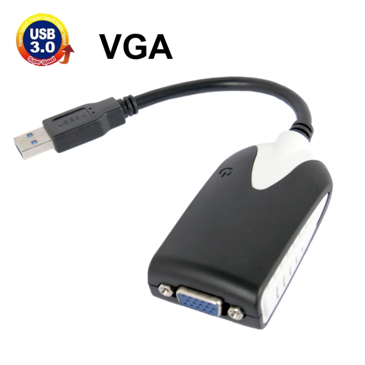 Adaptador de Pantalla USB 3.0 a VGA resolución: 1920 x 1080 (Negro)