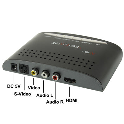 Composite RCA and S-Video to HDMI Converter Supporting Full HD 1080P