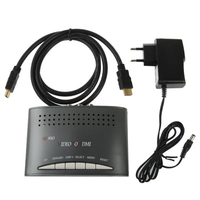 Convertidor de video compuesto RCA y S-Video a HDMI compatible con Full HD 1080P
