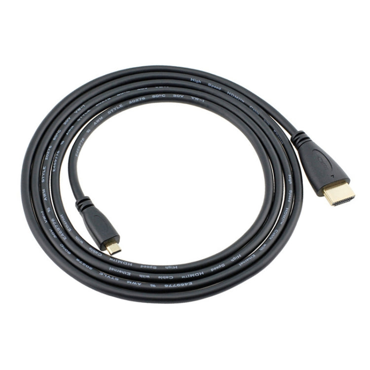 Cable de 19 pines Micro HDMI a HDMI de 1.5 m Versión 1.4 (Negro)