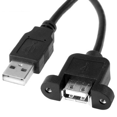 USB 2.0 AM to AF Panel Mount Cable length: 30 cm