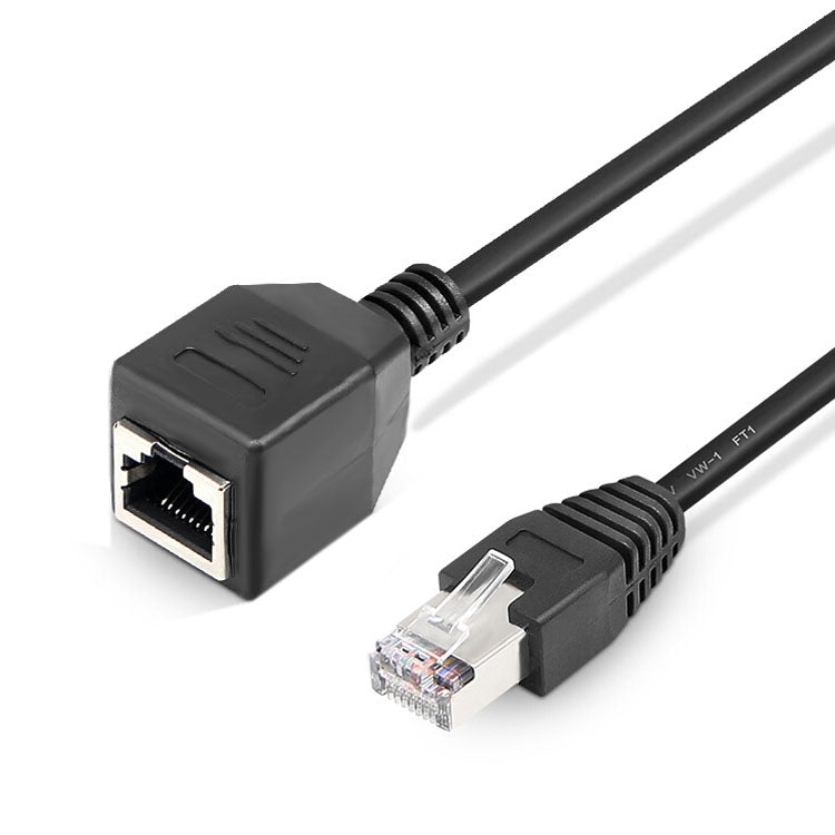Network extension cable RJ45 Female to Male CAT length: 1.5 m (Black)