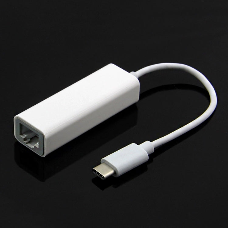 10cm High Speed ​​USB-C / Type-C 3.1 Ethernet Adapter For MacBook 12 inch / Chromebook Pixel 2015 length: 10cm (White)