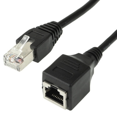 Network extension cable RJ45 Female to Male CAT length: 30 cm (Black)