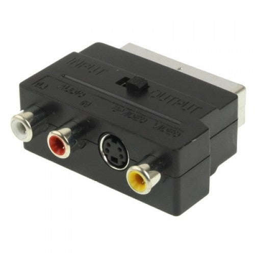 Adaptateur RGB SCART Mâle vers S Vidéo et Audio 3 RCA