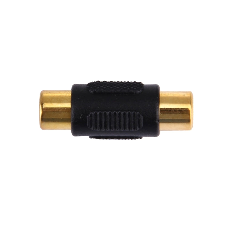 Gold RCA Female to Gold RCA Female Connector (Black)