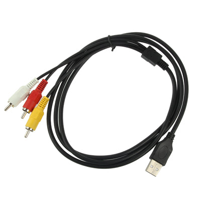 Câble USB vers 3 x RCA Male longueur : 1,5 m