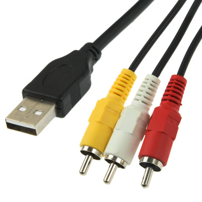 Cable USB a 3 x RCA Macho longitud: 1.5 m