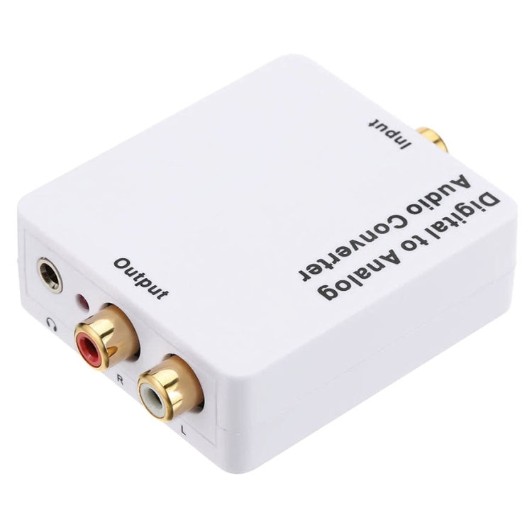 Digital to Analog Audio Converter / Mini Audio Decoder Size: 72 x 55 x 20mm (White)