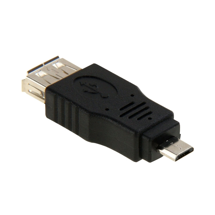 Adaptador OTG Macho USB 2.0 A Hembra a Micro USB de 5 pines (Negro)