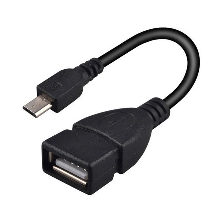 Câble adaptateur USB 2.0 AF vers micro USB 5 broches OTG OTG de 10 cm pour Samsung / Nokia / LG / Blackberry / HTC One X / Amazon Kindle / Sony Xperia, etc. (Noir)
