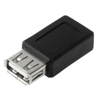 High Quality USB 2.0 AF to Micro USB Female Adapter (Black)