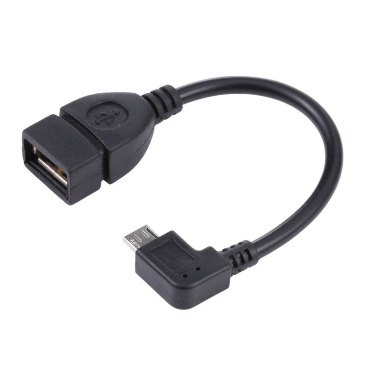 Cable Adaptador Micro USB Micro USB a USB 2.0 AF con función OTG para Galaxy / Nokia / LG / BlackBerry / HTC One X / Amazon Kindle / Sony Xperia etc. (13cm) (Negro)