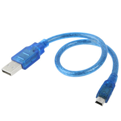 Cable adaptador USB 2.0 AM a Mini USB Macho longitud: 30 cm (Azul)