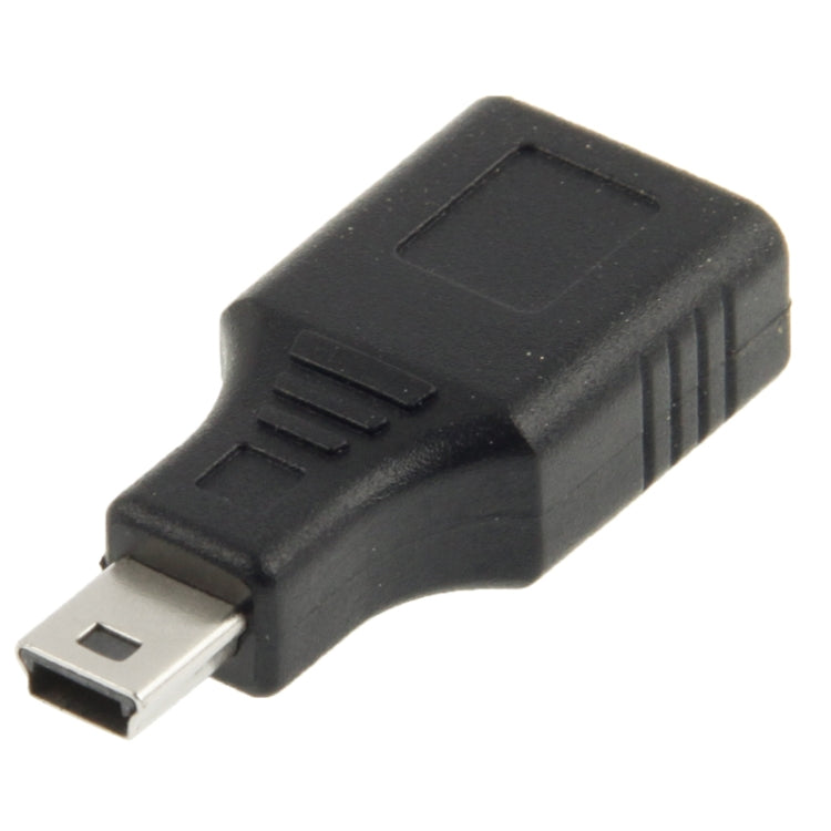 Adaptador Mini USB Macho a USB 2.0 Hembra con Función OTG (Negro)
