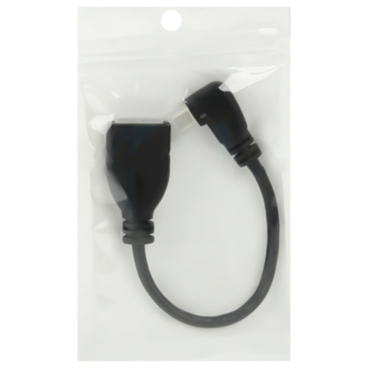 Adaptador de Cable Micro HDMI de 17 cm y 90 grados hacia la Derecha Macho a HDMI Hembra (Negro)