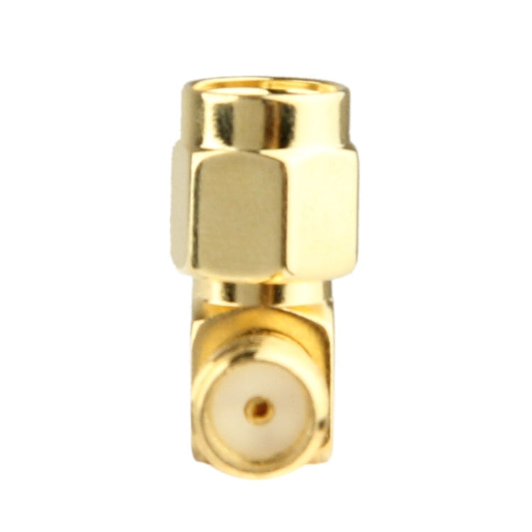 SMA Female to SMA Male Adapter Gold plated with 90 degree angle