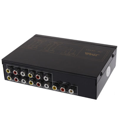 Divisor AMP de Audio y video de 4 vías con interruptor 4 entradas 1 salida (JM-VA401)