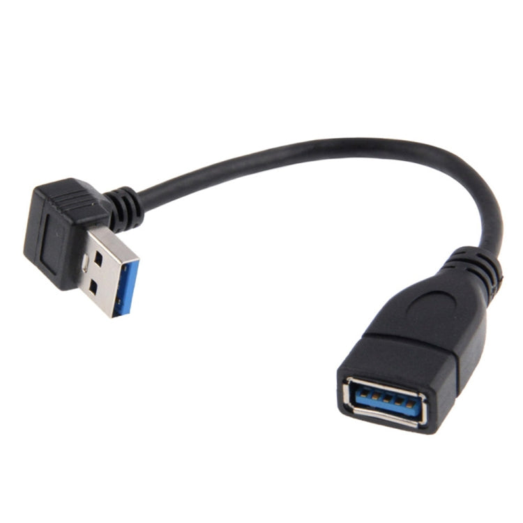 Câble d'extension USB 3.0 coudé à 90 degrés vers le bas Adaptateur mâle vers femelle Longueur du câble : 15 cm