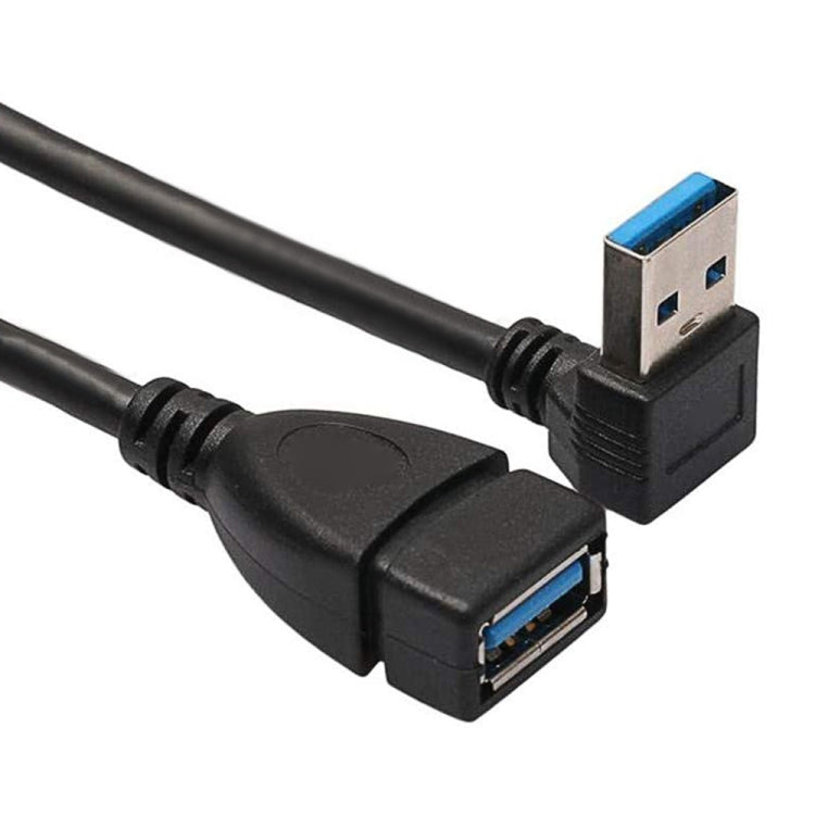 Cable de extensión USB 3.0 con ángulo descendente de 90 grados Cable adaptador Macho a Hembra longitud: 15 cm