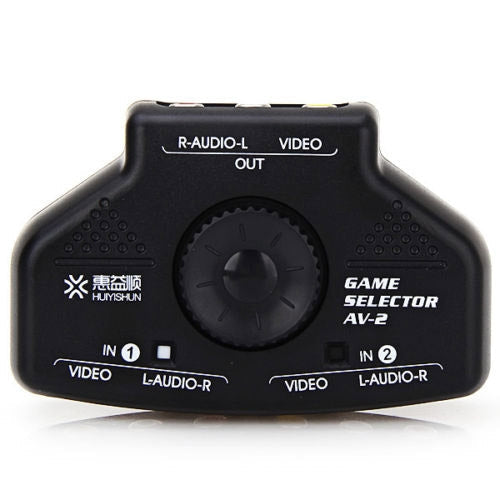 AV-2 Multi Box Dispositivo RCA TV Selector de interruptor de extensión de video + Cable 3RCA sistema de 2 entradas y 1 salida