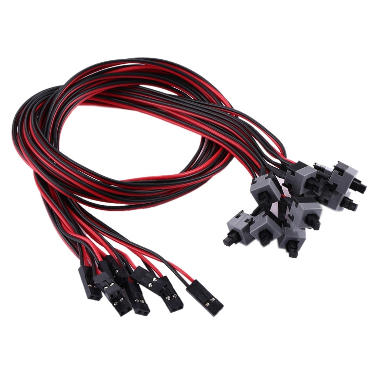 10 Pieces Computer Chassis Power Switch Cable