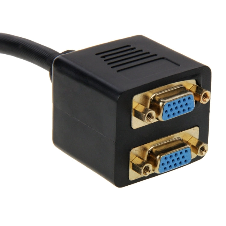 Câble répartiteur 24+5 broches DVI mâle vers 2 VGA femelle 30 cm (noir)