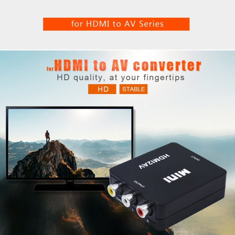 VK-126 Adaptador convertidor de video Mini HD HDMI a AV / CVBS